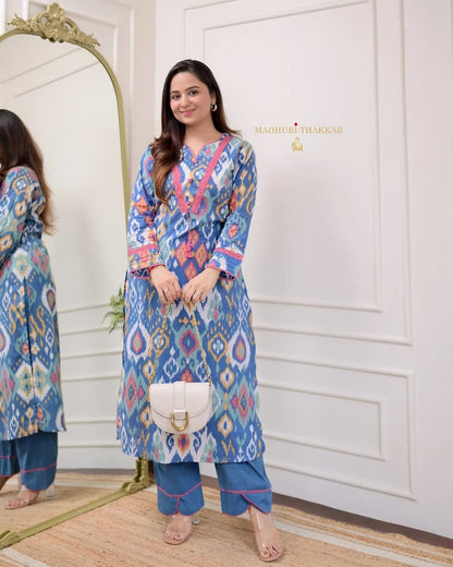 Premium Cotton Printed Designer Kurta